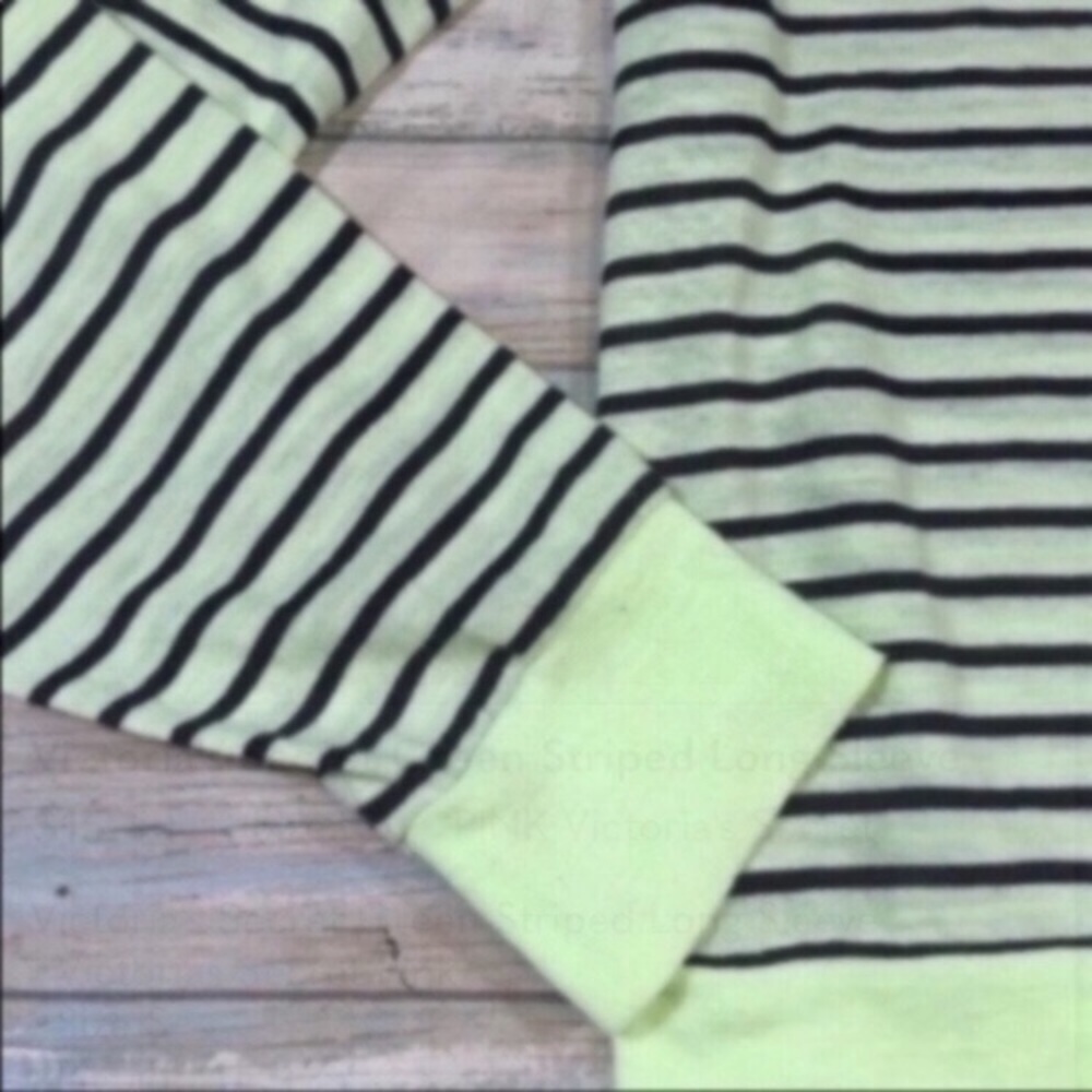 Victoria's Secret Green Striped Long Sleeve - Picture 4 of 8